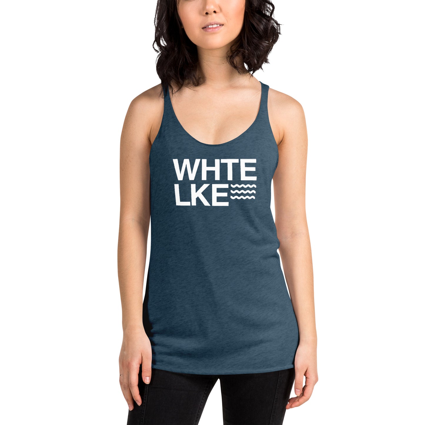 Women's Racerback Tank - White Lake