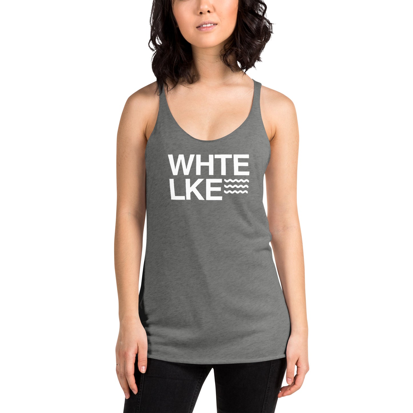Women's Racerback Tank - White Lake
