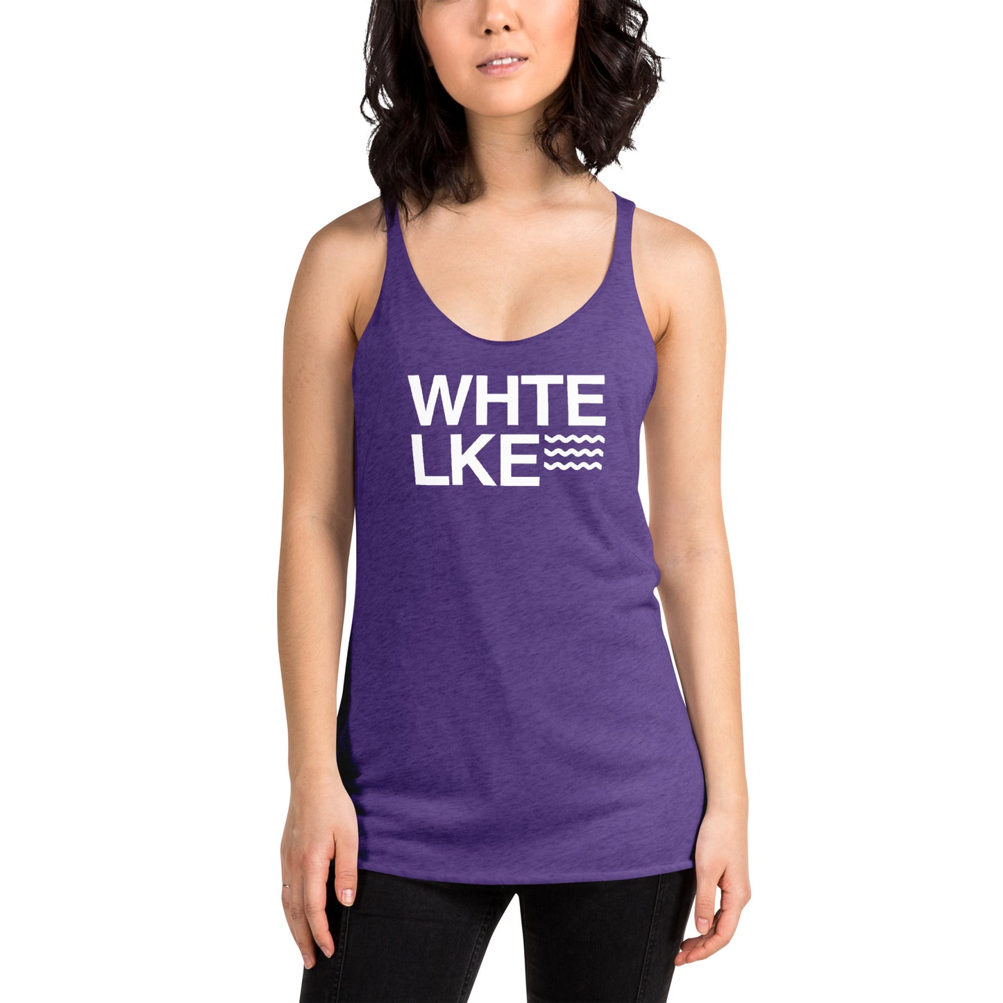 Women's Racerback Tank - White Lake