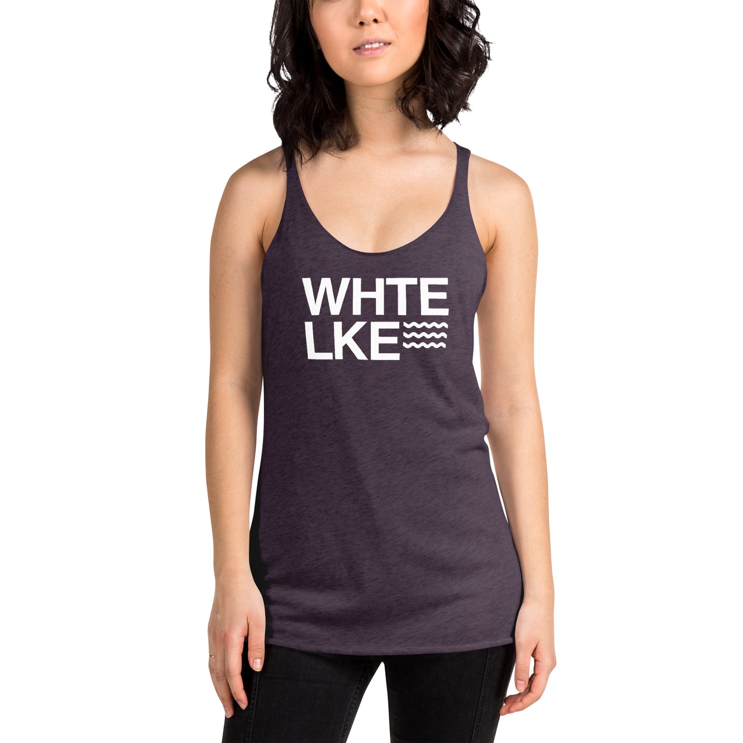 Women's Racerback Tank - White Lake