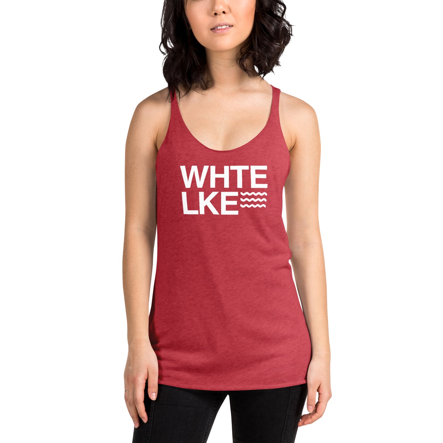 Women's Racerback Tank - White Lake