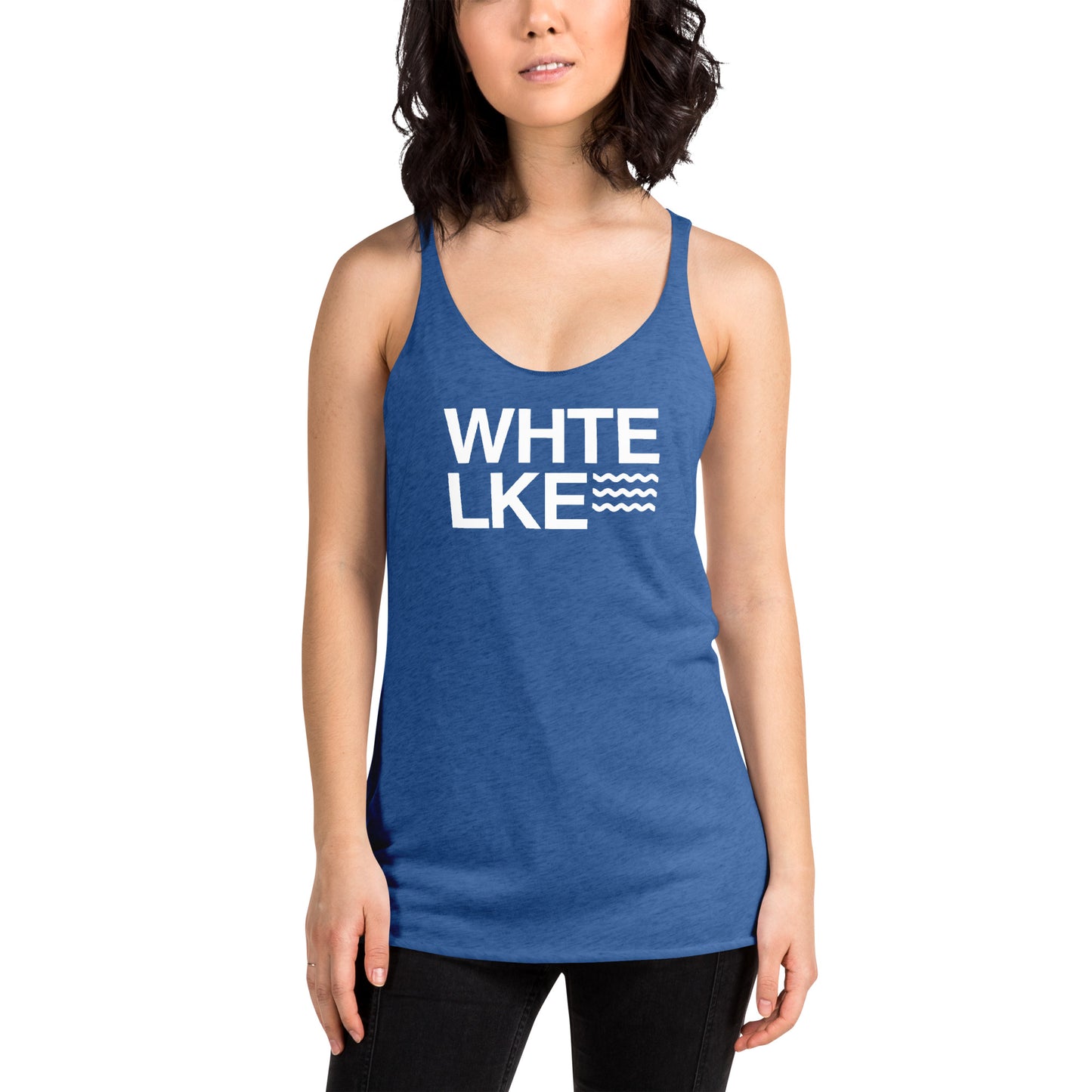 Women's Racerback Tank - White Lake