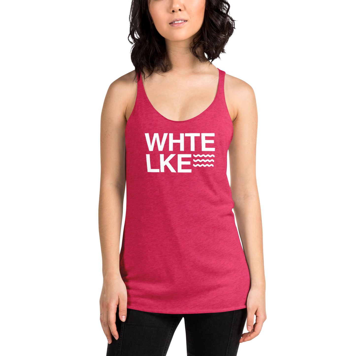 Women's Racerback Tank - White Lake