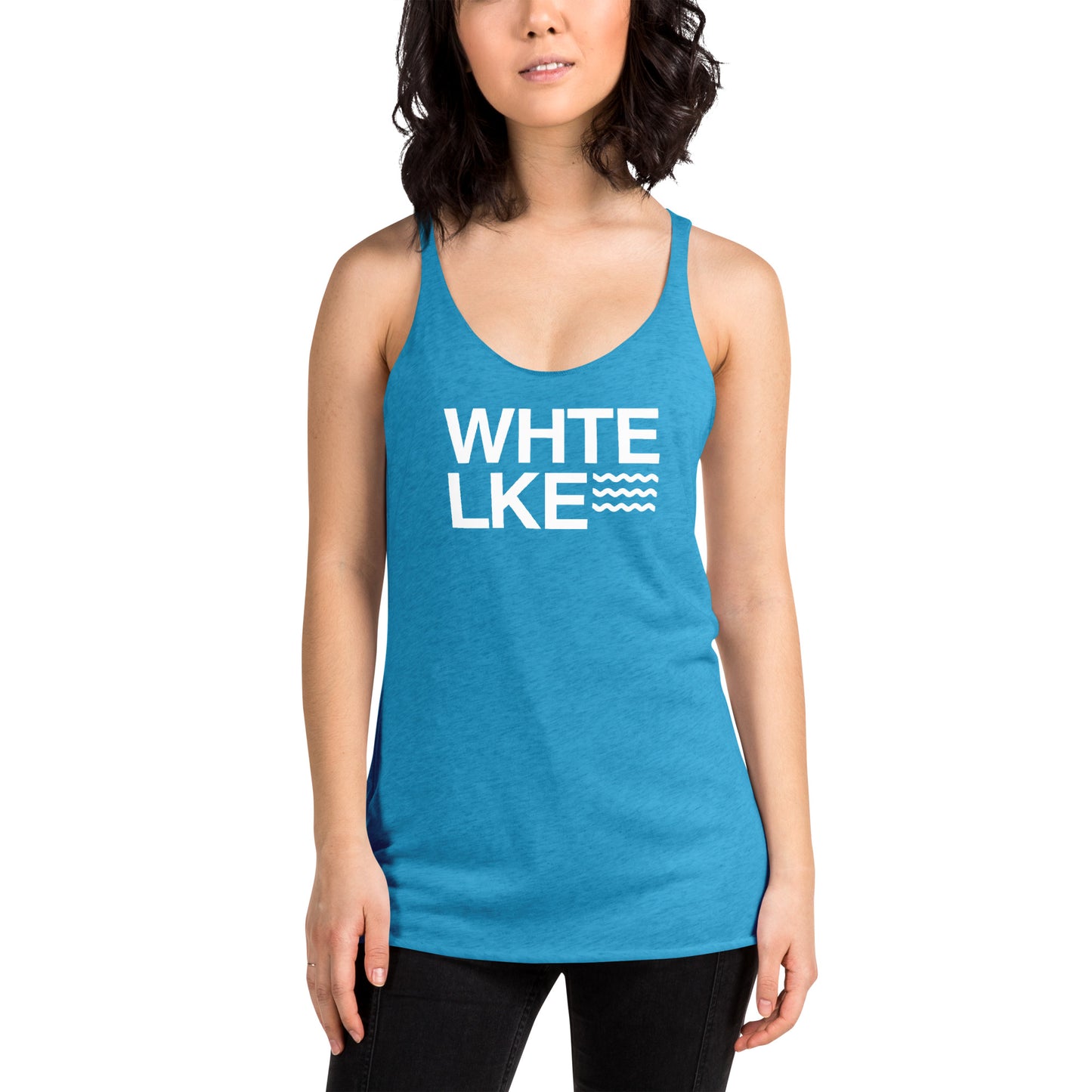 Women's Racerback Tank - White Lake