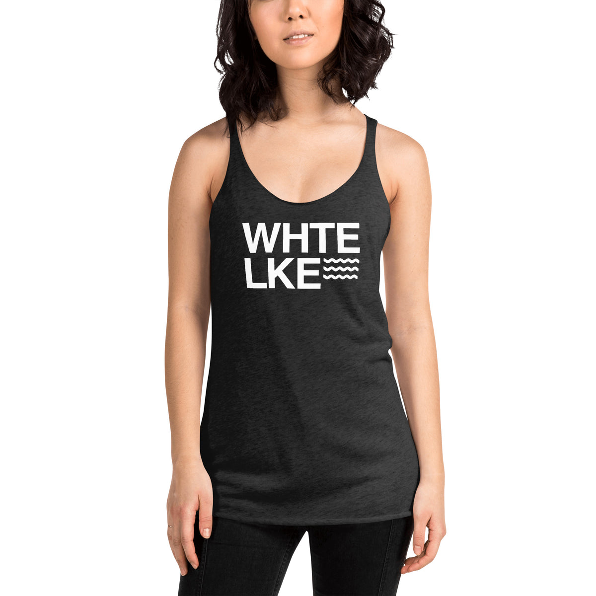 Women's Racerback Tank - White Lake