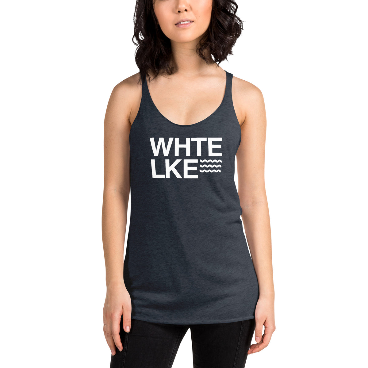 Women's Racerback Tank - White Lake