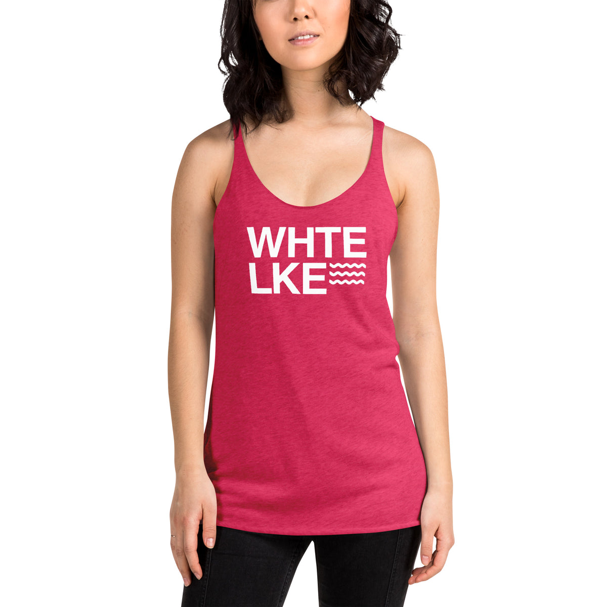 Women's Racerback Tank - White Lake